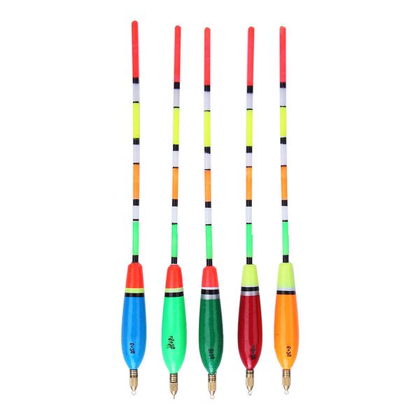 5 Pieces 6+2g Balsa Wood Multi Color Floats