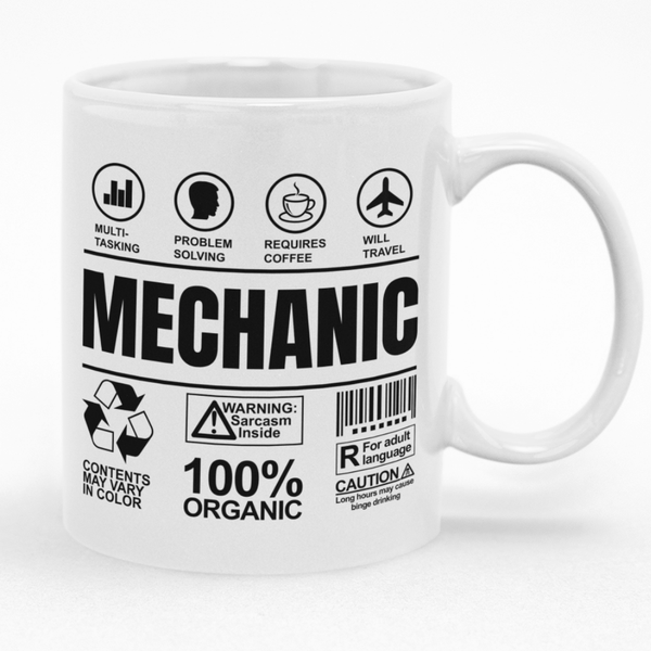 Mechanic Birthday Christmas Gift Custom Printed Funny Novelty Mug