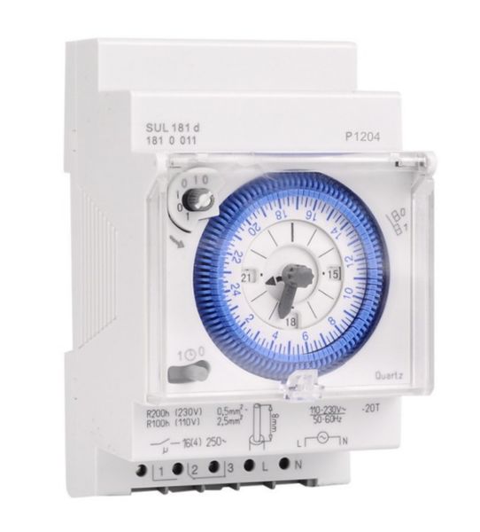 SUL181D Mechanical Timer 3-Module Segment Timeswitch, 24-Hour Control