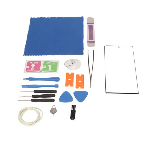 Note 10 Front Glass Black Kit