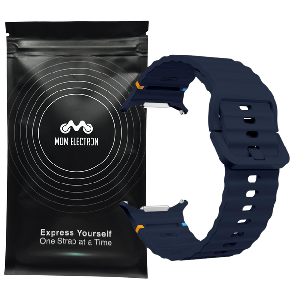 Wave Stitched Strap Compatible With Samsung Galaxy Ultra-Navy