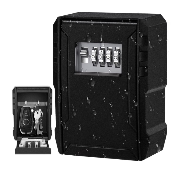 Metal Key Box with Sliding Cover, Large Capacity
