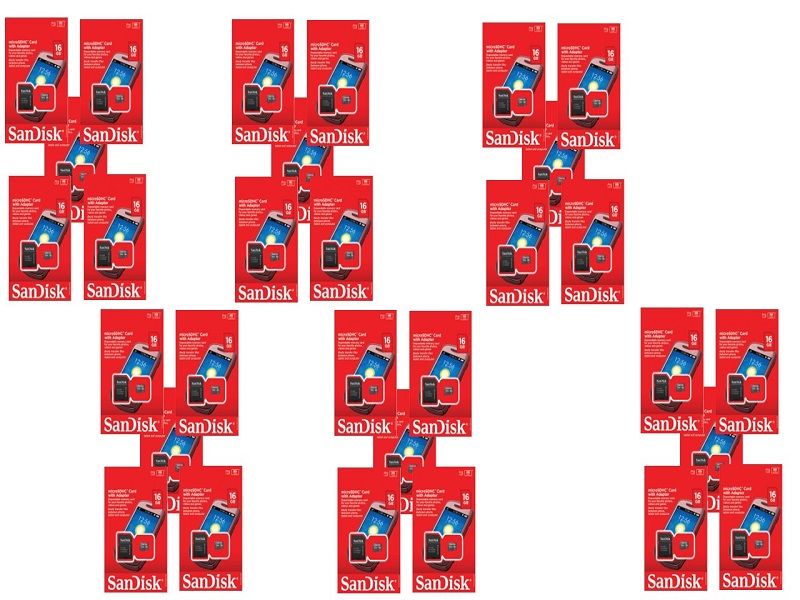 SanDisk 16GB Class 4 Micro SDHC Memory Card (Pack of 50)
