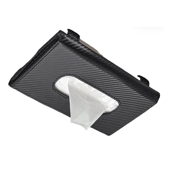 Car Sun Visor Tissue Box, PU Leather, Car Tissue Holder, Slim Visor Mount