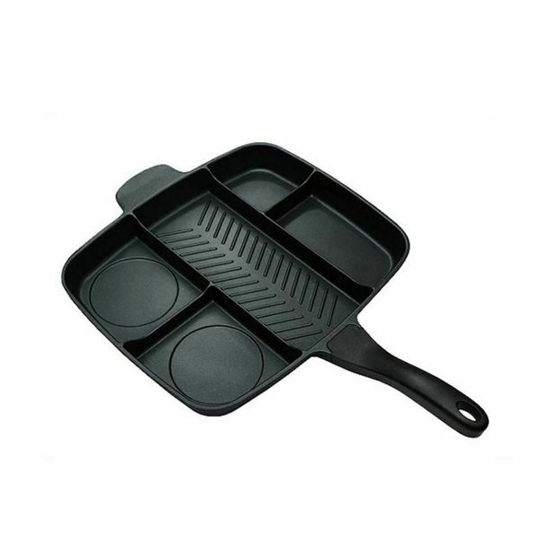Atttw-Frying Pan 5 in 1 Magic Grill Pan Master Pan Non-Stick