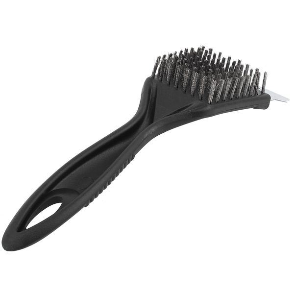 BBQ Cleaning Brush With Scraper Stainless Steel Handle