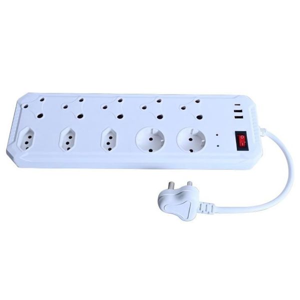 8 Ways Multi Socket-outlet With USB &amp; Type-C CM-3508