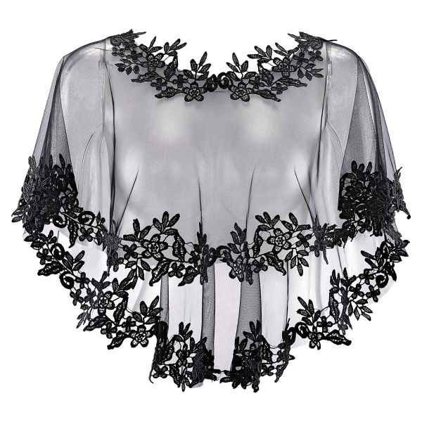Women Wedding shawl Lace Veil Little Flower Soft Scarf