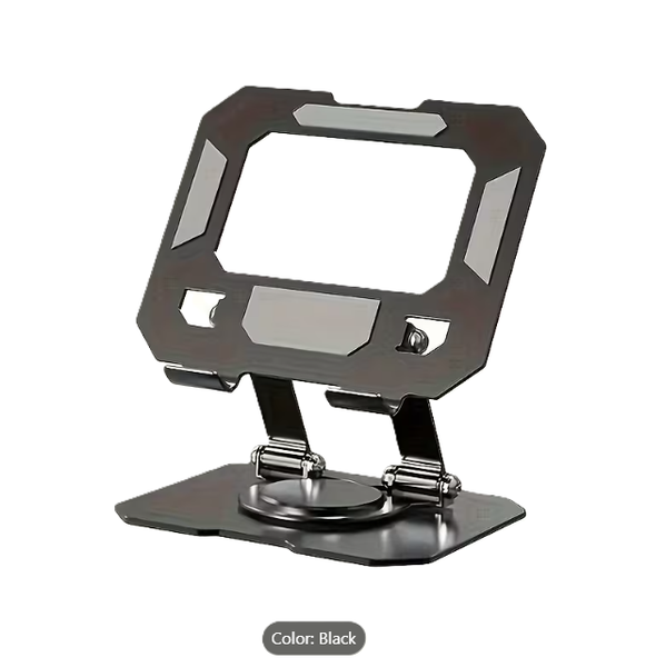 Metal Tablet Stand with 360 Rotation - Foldable, Sturdy &amp; Multifunctional