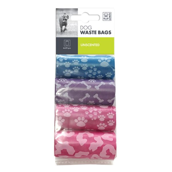 M-Pets Dog Waste Bags - 4 x 20 pcs