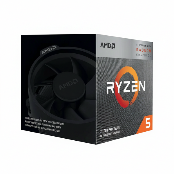 AMD Ryzen 5 3400G 4-Core CPU with Radeon Graphics 3.7 GHz