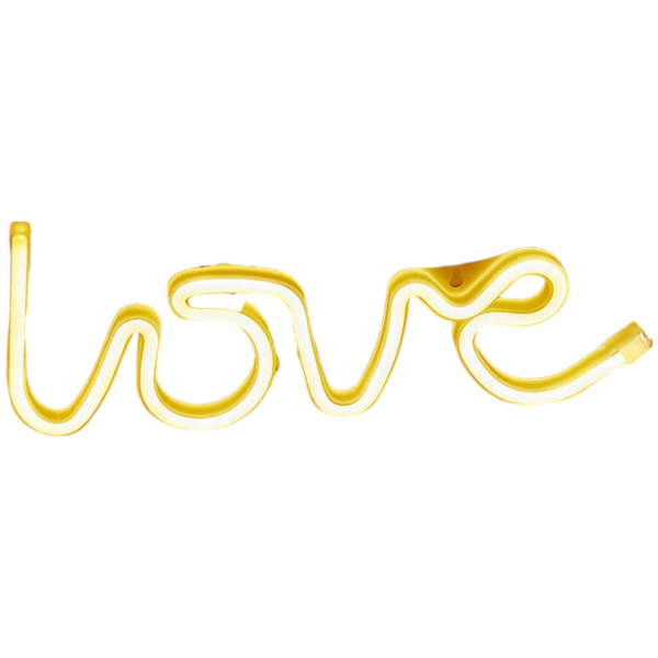 Romantic LED Neon Warm Yellow Love Light
