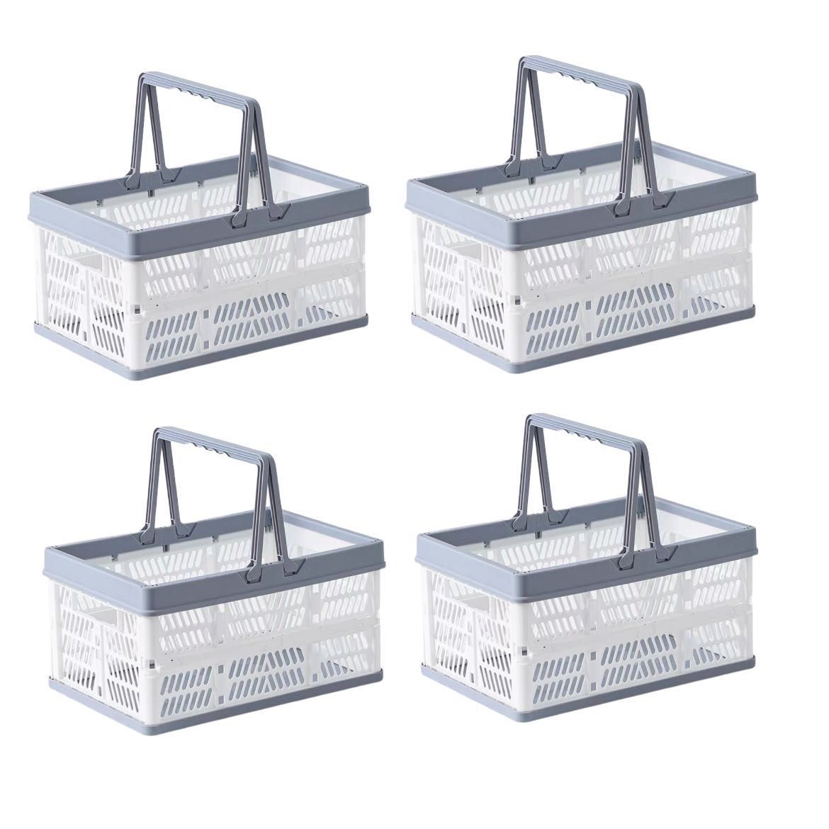 Folding Plastic Basket With Handle Set of 4 Shop Today. Get it