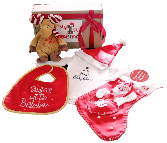 My First Christmas Reindeer Soft Toy &amp; Outfit Gift Box