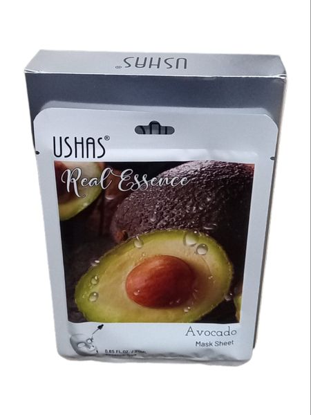 Ushas - Avocado Real Essence Mask Sheet Box of 10 Masks
