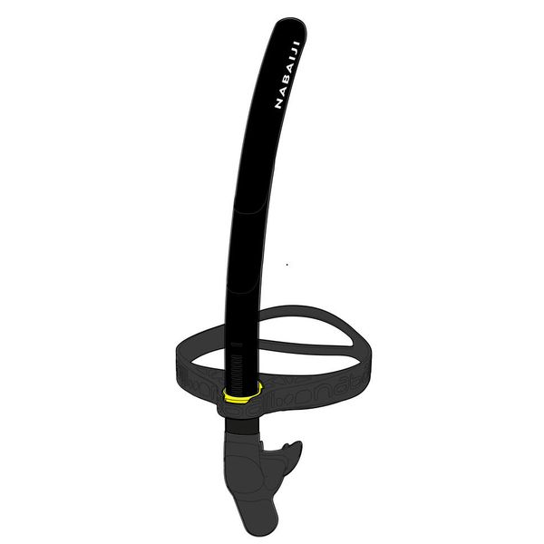 Nabaiji Swimming Front-Mounted Snorkel 500 Size M - L - Black / Neon Yellow