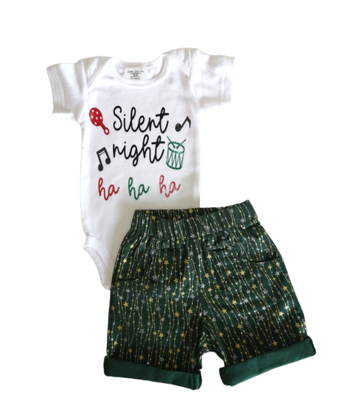 Little Leila - silent night Christmas outfit - baby boy