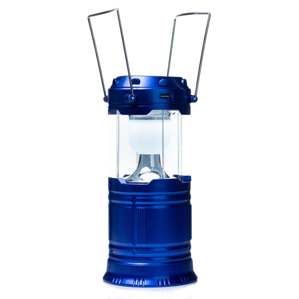 TM - 3 IN 1 Foldable Colorful Solar LED Lights Camping Lantern-Blue