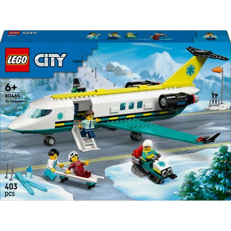 LEGO® City Emergency Air Ambulance Airplane, Airplane Toy Building Set 60465 Image