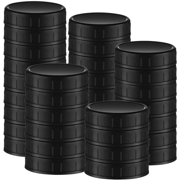 Multipurpose Mason Jar Plastic Lids (70mm) with Rubber Seal 30Piece