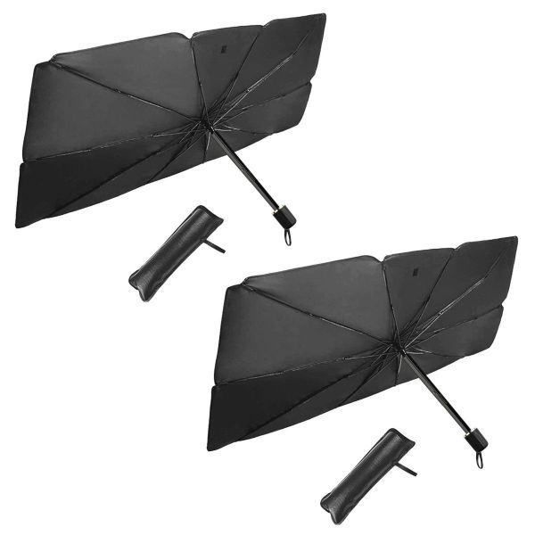 Pack Of 2 Car Sun Shade Foldable Umbrella
