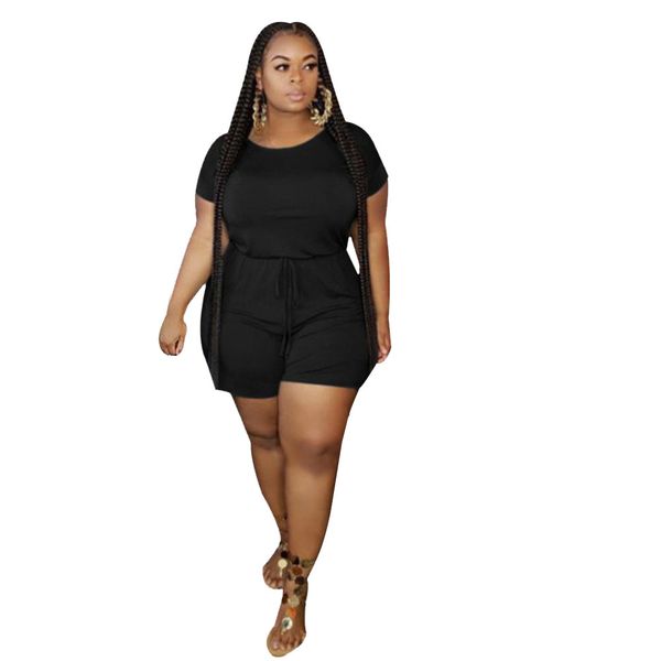 Women's Casual Short Sleeve Rompers and Jumpsuit with Pockets