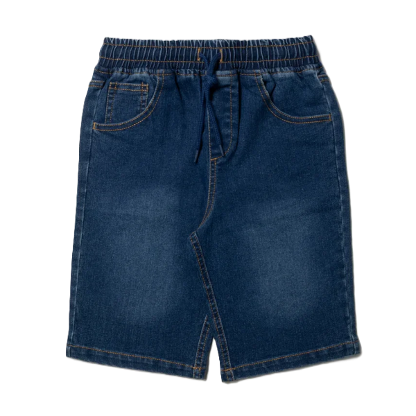 Kitro Pull On Denim Shorts Blue