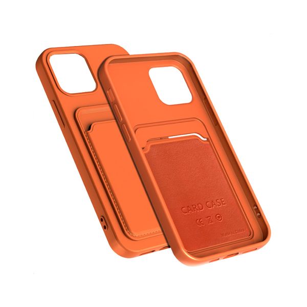 Soft Silicone Card Slot Case Cover For iPhone 13