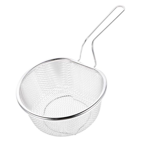 304 Stainless Steel Deep Frying Strainer Basket - Silver
