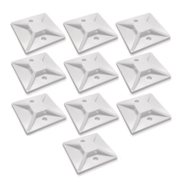 Fi- Self Adhesive Cable Tile Base (Only) Pack of 10