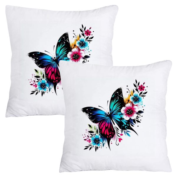 Scatter Cushion Cover Set - Butterfly flower design