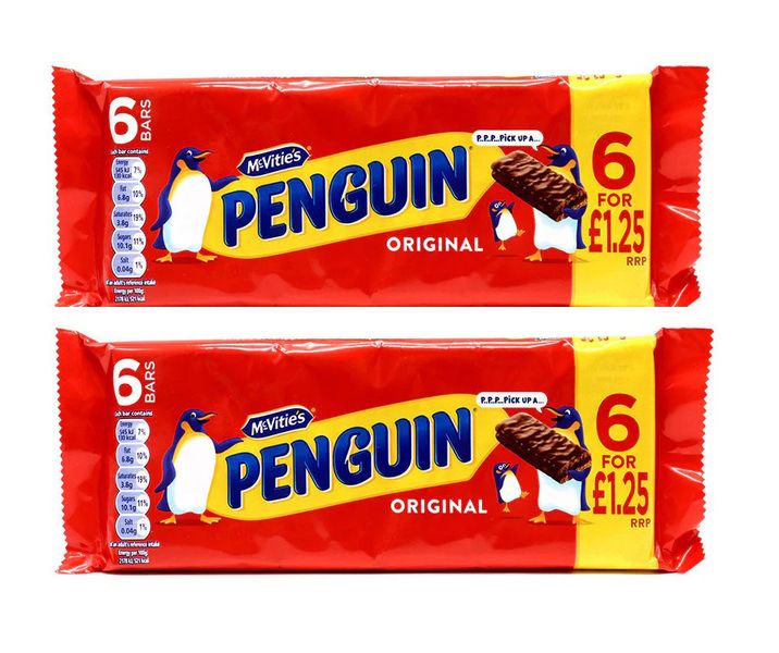 McVities Penguin 6-Bars 2-Pack
