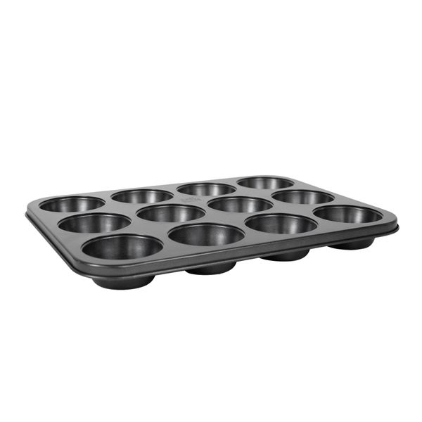 Hairy Bikers 12 Cup Muffin Pan - Black