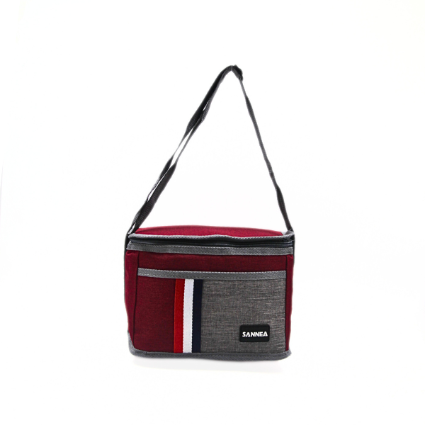 Grey-Denim Aluminum Insulated Lunch Cooler Bag - Small