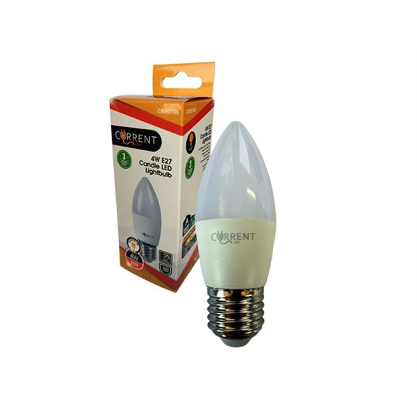 Current Light Bulb Candle - LED - E27/ES - 4W Warm White - Bulk Pack of 14