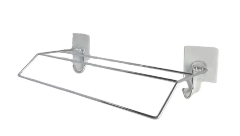 Double Towel Rail, Stainless Steel, Stick-On, 400mm