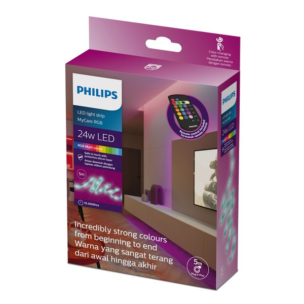 Philips MyCare Plug &amp; Play RGB LED Striplight 24W, 24V