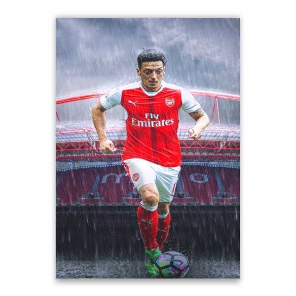 Mesut Ozil In The Rain Poster - A1