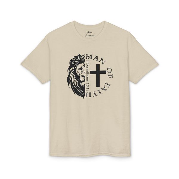 Man of Faith Short Sleeve T-shirt - Stone