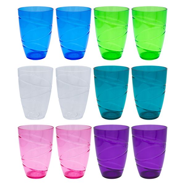 Hard Plastic Cups, High Quality &amp; Beautiful For Kids and Adults - 12 Pack
