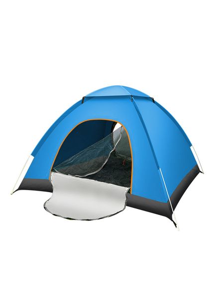 One Blue Double-Door Dome Tent