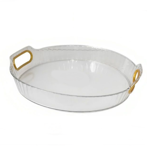 26.5x25.5x5.8cm Transparent Serving Tray- YL-467