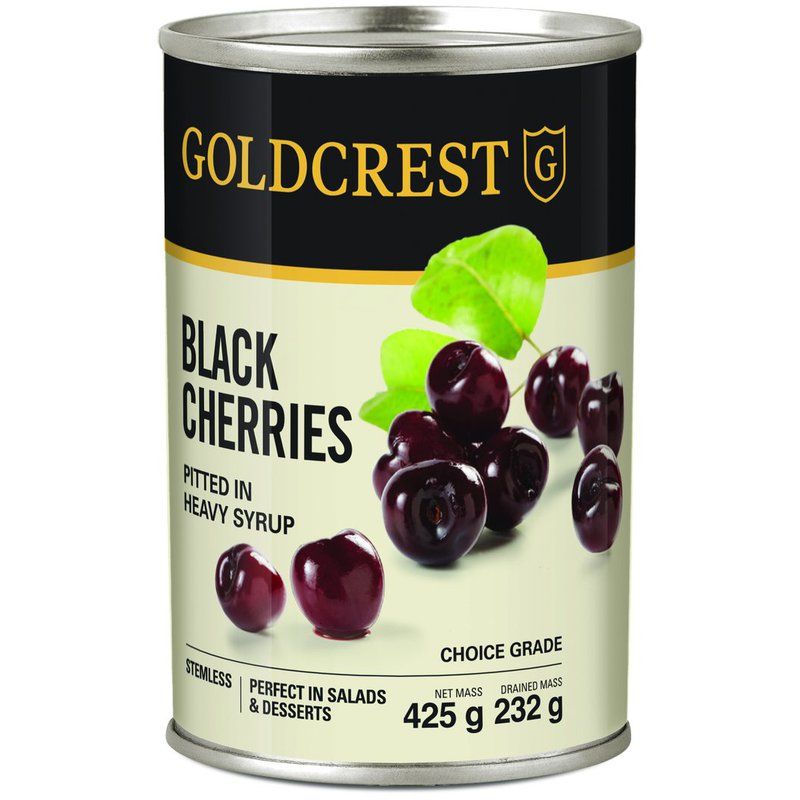 GOLDCREST Cherries Black Pitted (4 x 425g) Buy Online in South Africa