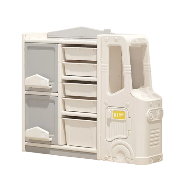 Kid's Car-Shaped Storage Shelf Organizer Toy Cabinet - Green Air