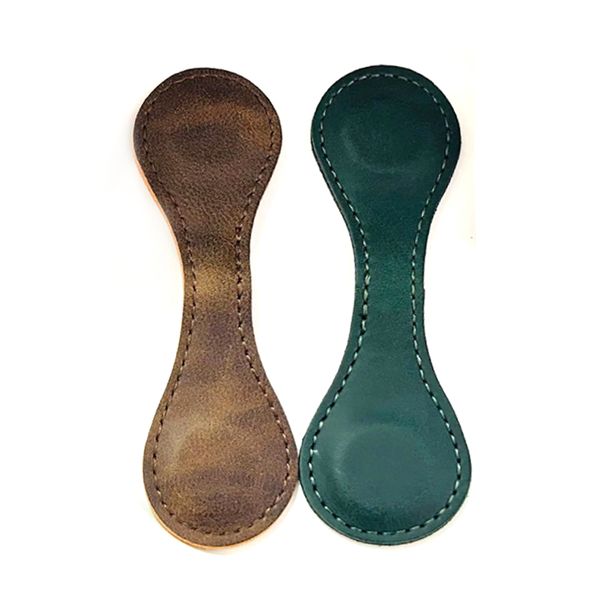 Vintage Leather Magnetic Bookmarks - Set of 2