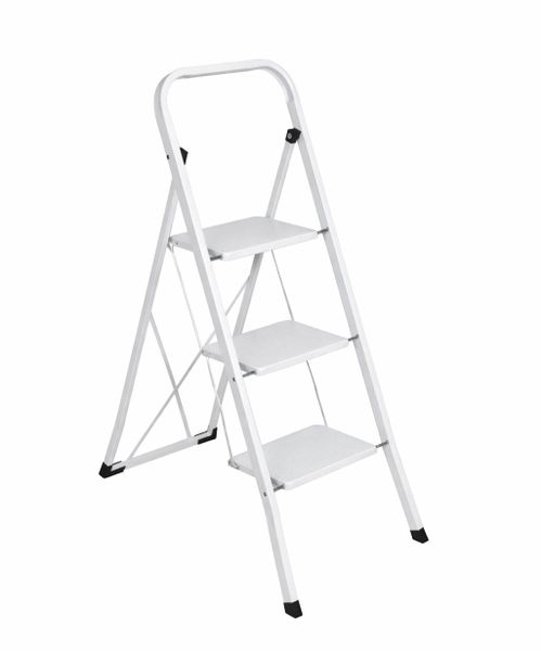 Danny Home Black 3 Step Folding Steel Ladder