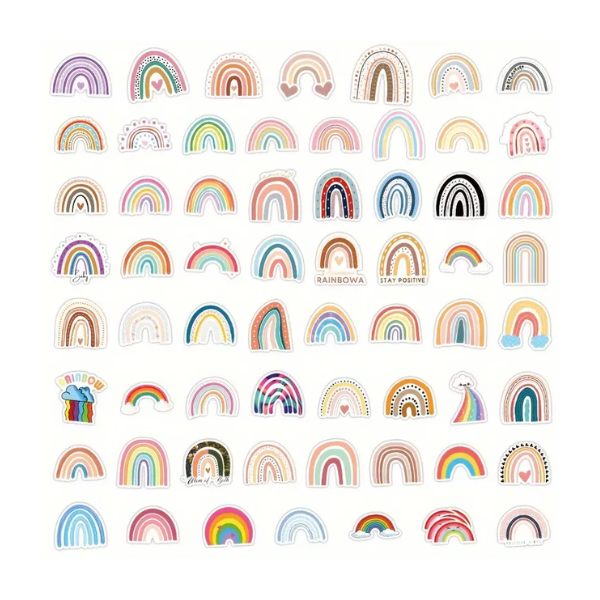 Beautiful Rainbow Journaling Stickers