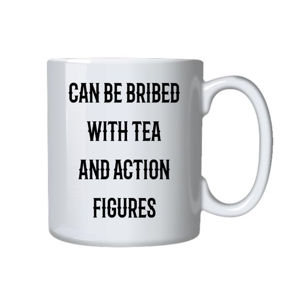 Tea and Action Figures Mug - Best Funny Novelty Cup Gift Idea for