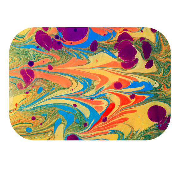 Yellow and Orange Flooding Printed Mouse Pad