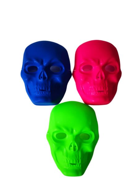 Halloween Dress Up Masks Lumo Skulls - 3 Pack Assorted